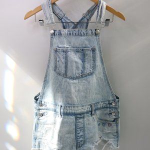 American Eagle Short Denim Overalls
